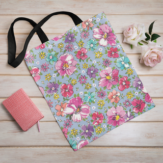 Lina vai kokvilnas auduma maisiņš «Ziedu deja» | Kolekcija «Aquarello»