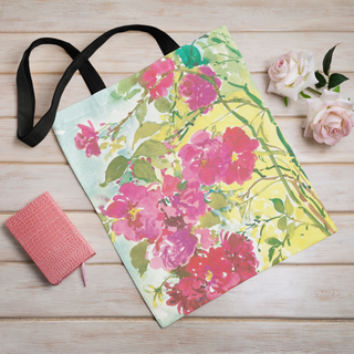 Lina vai kokvilnas auduma maisiņš «Ziedi saulainā dienā» | Kolekcija «Aquarello»