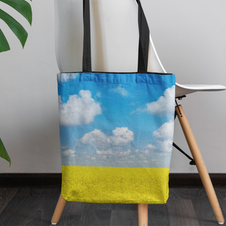 Lina vai kokvilnas auduma maisiņš «Ukrainas zelta tīrumi» | kolekcija «Par Ukrainu»