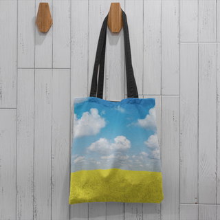 Lina vai kokvilnas auduma maisiņš «Ukrainas zelta tīrumi» | kolekcija «Par Ukrainu»