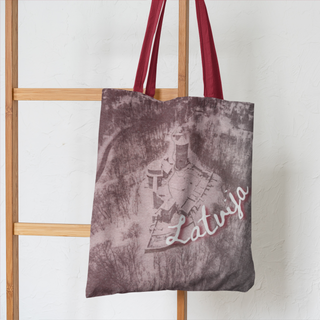 Lina vai kokvilnas auduma maisiņš «Turaidas pils»