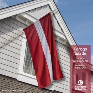 Latvijas karogs fasādei | 150 * 300 cm | NordTEX6 audums