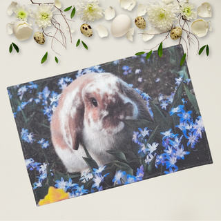 Lina dvielis - galda dekors | Zilsniedzīšu zaķis