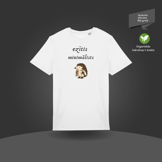 Organiskās kokvilnas T-krekls "Ezītis minimālists" | 5 krāsas