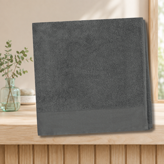 Organiskās kokvilnas vannas dvielis 450 g/m² | 70 × 140 cm | metāliski pelēks