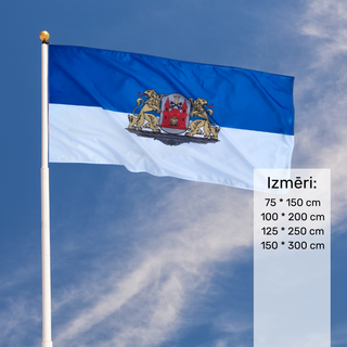Rīgas valstpilsētas karogs fasādei vai mastam