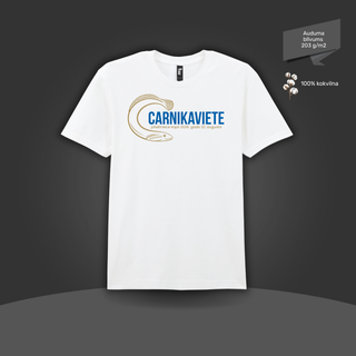 Kokvilnas T-krekls "Carnikaviete – pilsētniece kopš 2026" | 4 krāsas