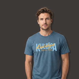 Kokvilnas T-krekls "Kuldīga. Anno 1378." | Indigo zils