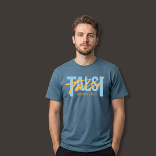 Kokvilnas T-krekls "Talsi. Anno 1917." | Indigo zils